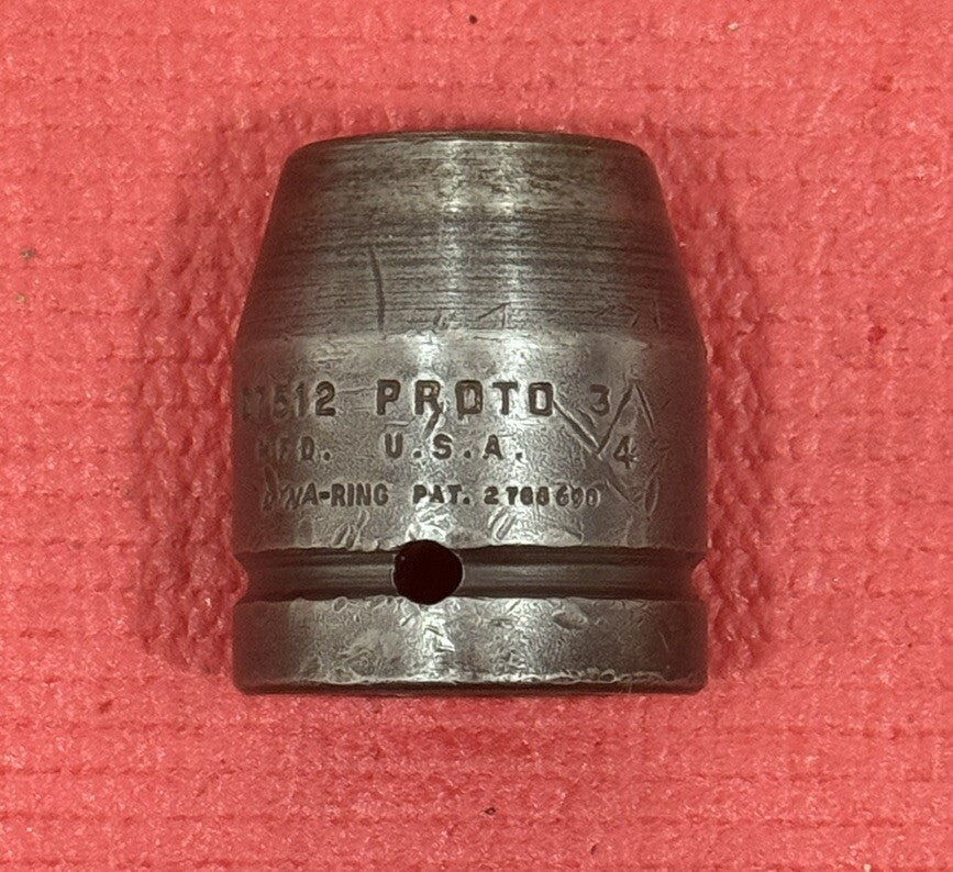 PROTO Tools 07512 Dyna Ring USA 3/4" Drive Impact Socket 3/4"  6 Pts USA