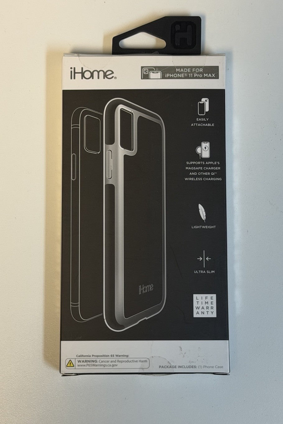 iHome Velo Phone Case For iPhone 11 Pro Max Magsafe Black + Clear Silicone | NEW