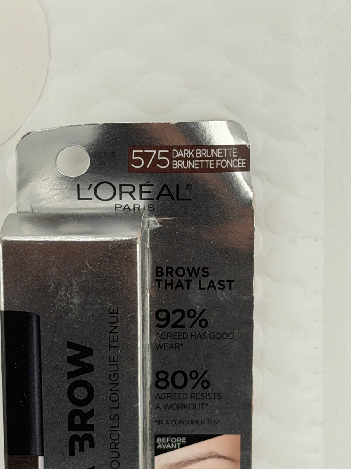 L'Oreal Paris Unbelieva-Brow Longwear Brow Gel, 575 Dark Brunette - 0.15 fl. oz