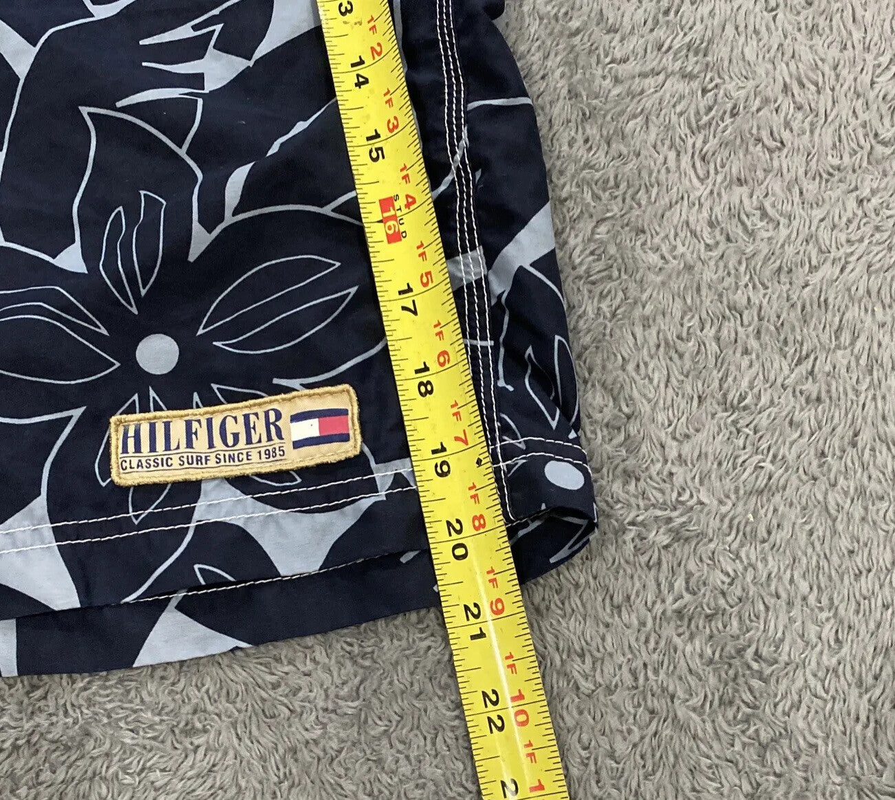 Tommy Hilfiger Vintage Large Floral Mens Swim Shorts Trunks Beach Board SurfSuit