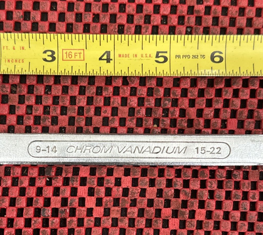 Vintage Heavy Duty CHROME VANADIUM 3/8-13/16 MULTI WRENCH 15-22mm 9-14mm   N3