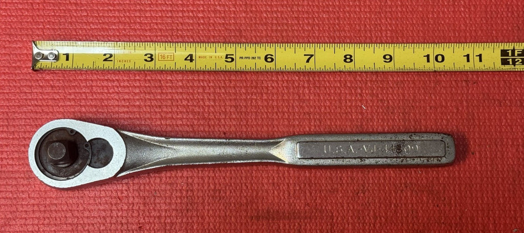 Vintage Craftsman VJ 44809, 1/2" drive quick release ratchet Made In USA