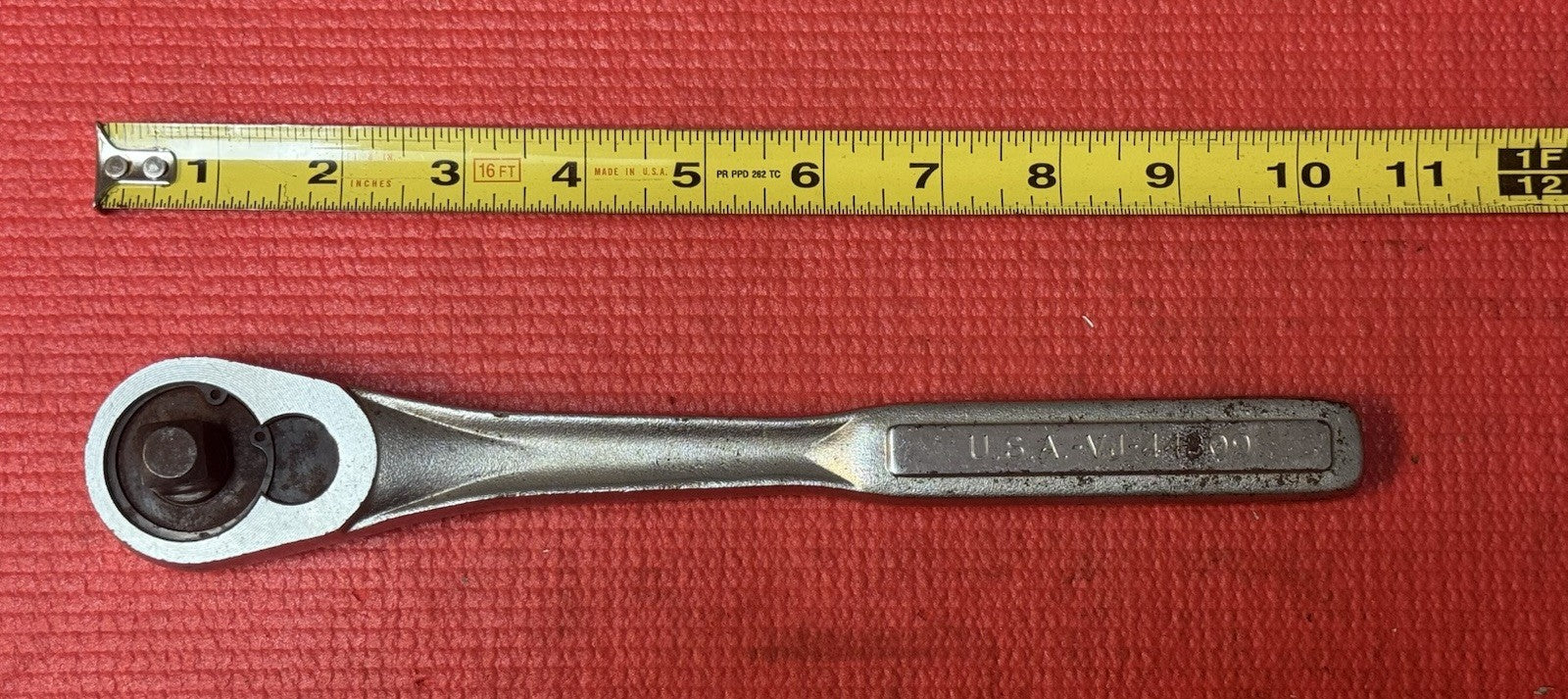 Vintage Craftsman VJ 44809, 1/2" drive quick release ratchet Made In USA