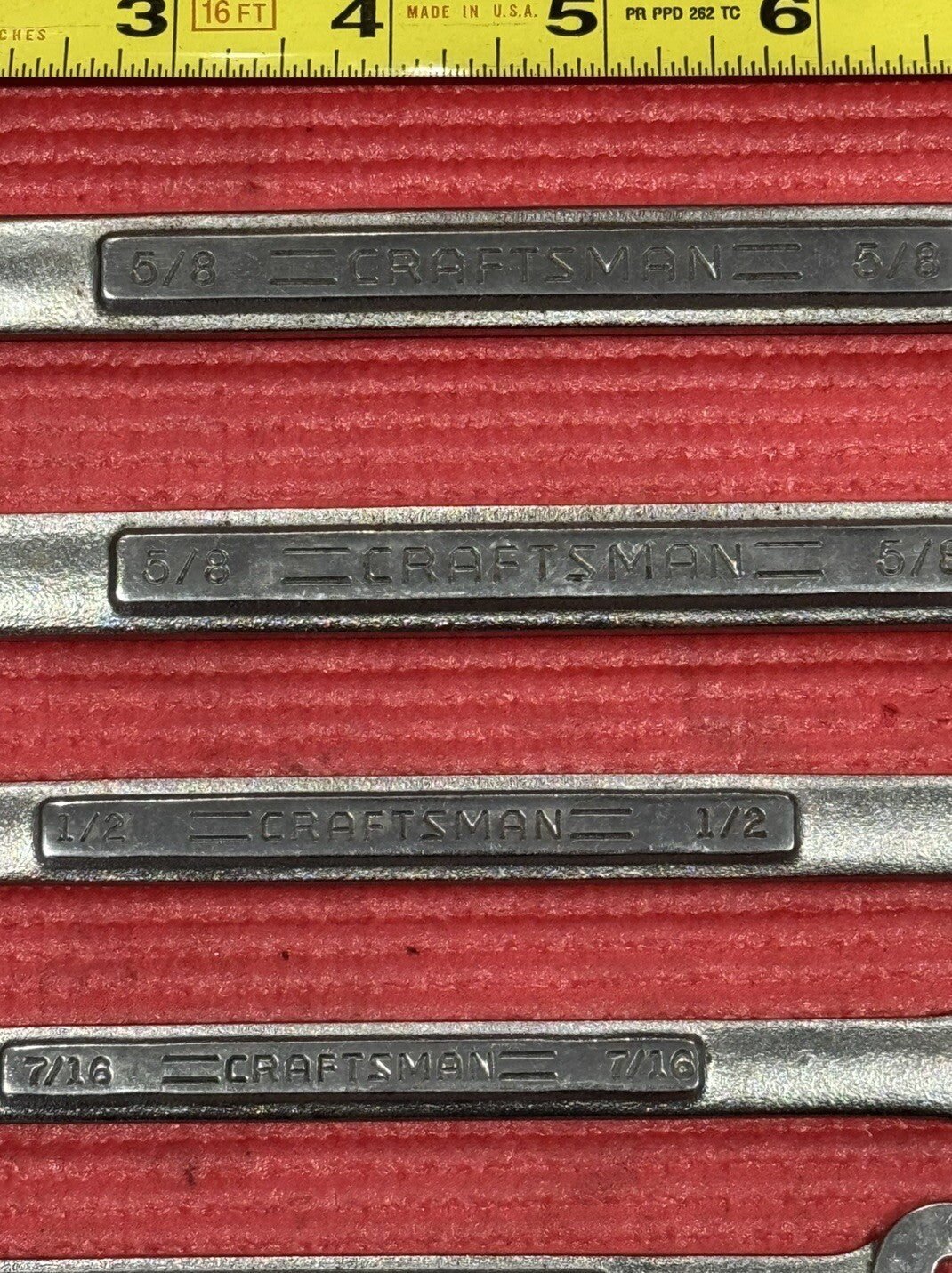 Craftsman 5pc Set SAE Combination Speed Wrench Set VA Series Made In USA
