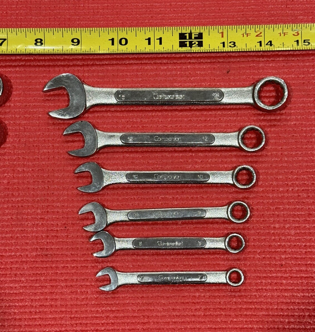 Vintage Companion 12 pc SET Combination Wrenches MATRIC & SAE NICE