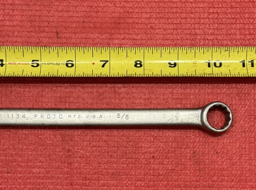 Vintage Proto 1134, 11/16" X 5/8" SAE Double Box-End Wrench 12PT Made in USA