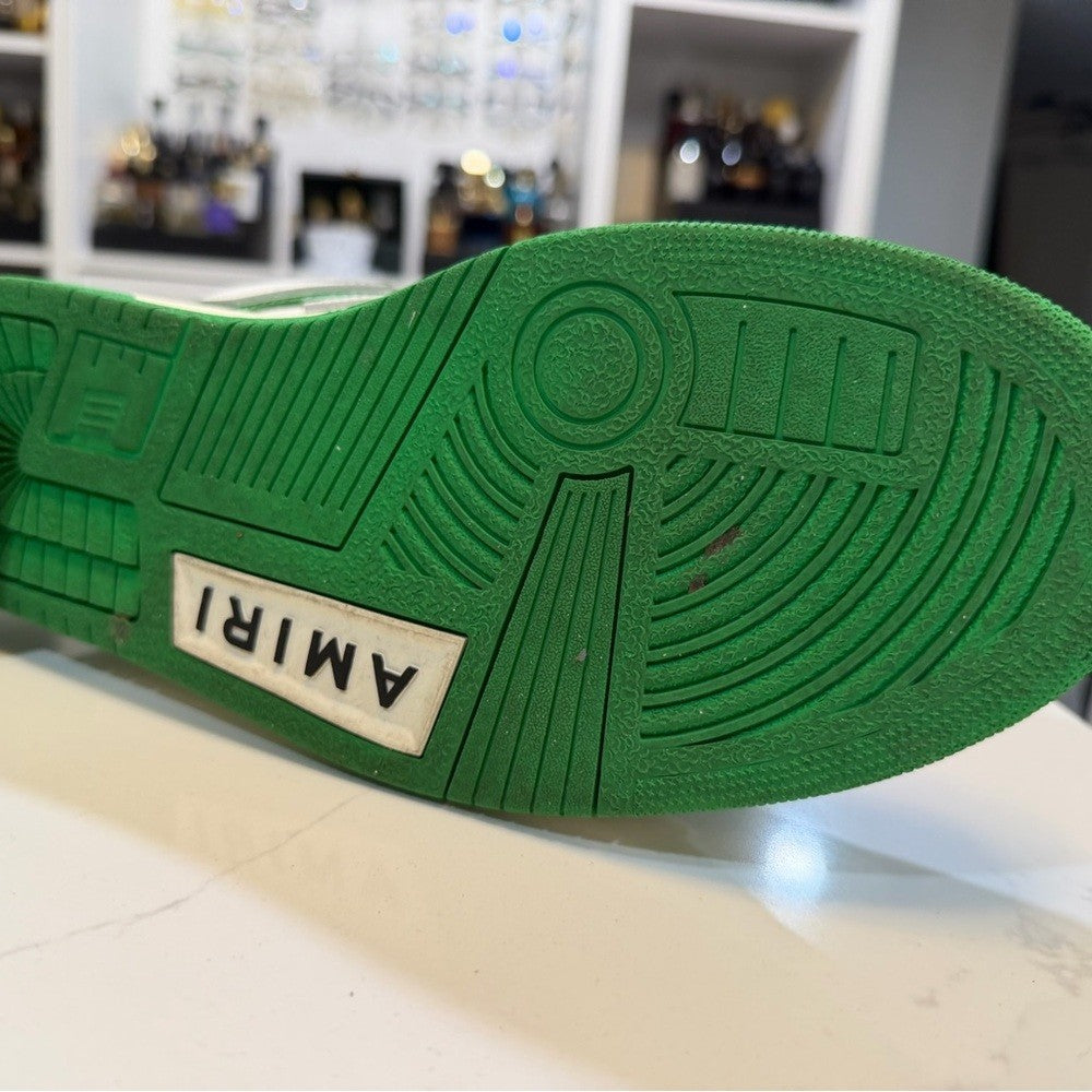 AMIRI skeleton low Green and White Sneakers 10