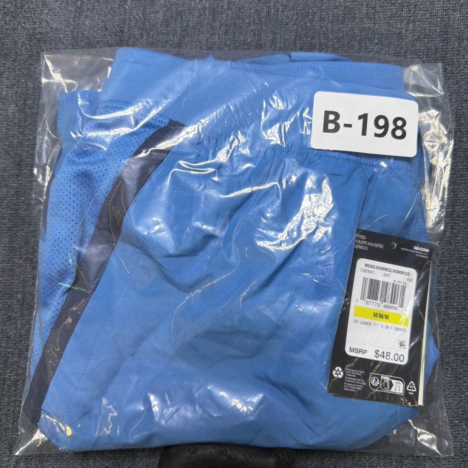 NWT Under Armour Launch Run 7" Shorts Men's Medium Blue Drawstring Lightweight