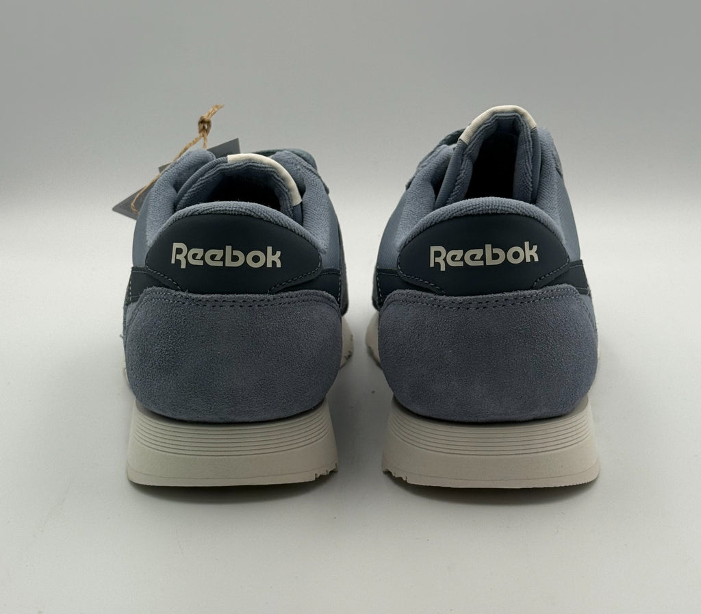 Reebok Classic Nylon Sneakers Mens 9.5 Blue Suede Lace Up Low Top Athletic Shoes