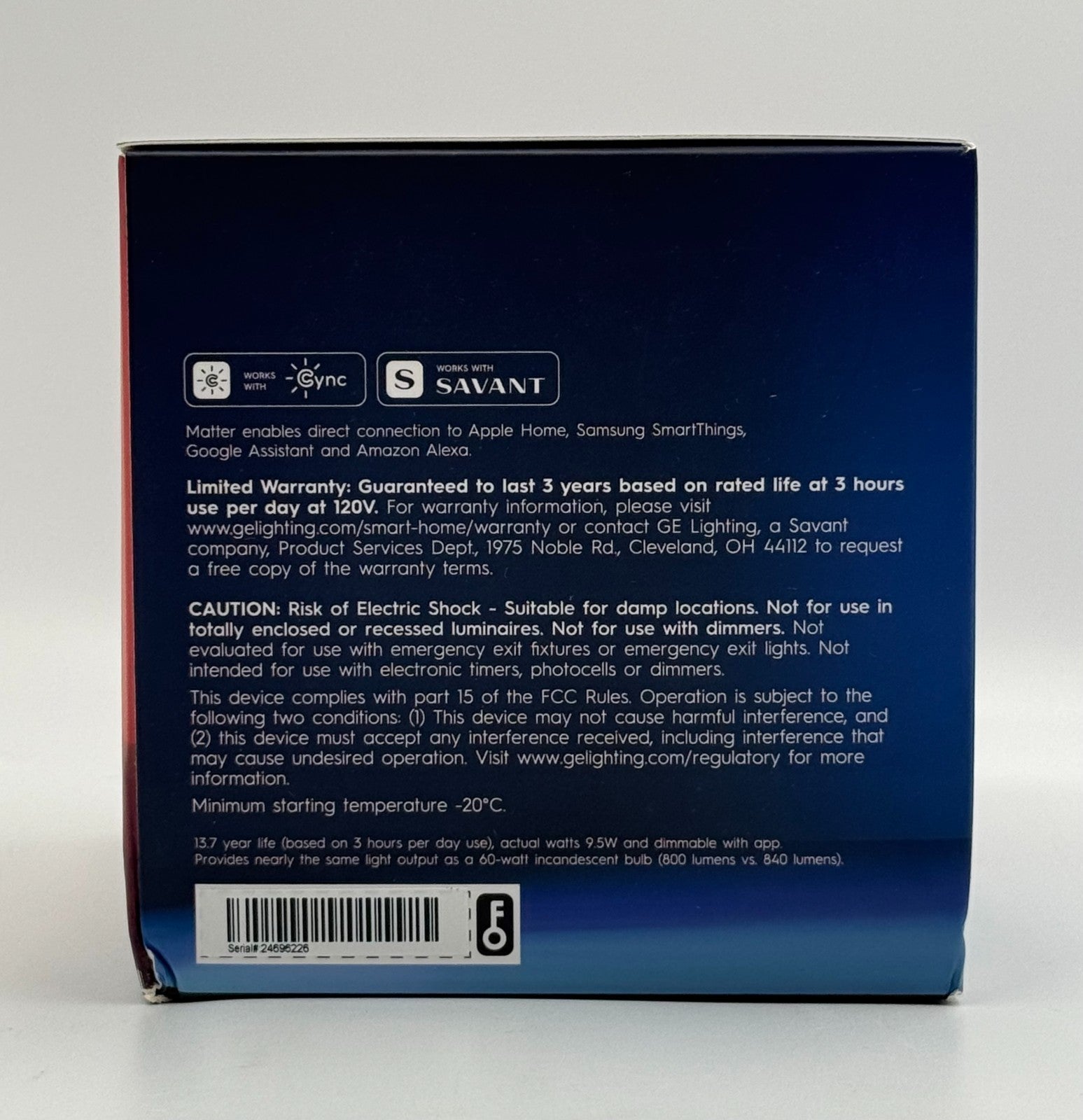New GE Cync A19 Smart Light LED Bulbs 60W Direct Connect Full Color - 4 Of Pack