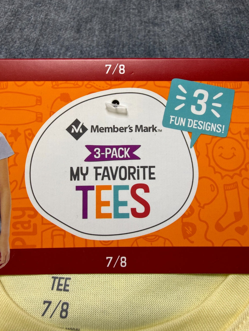 NWT Member's Mark My Favorite T-Shirts Girls 7/8 Multi Short Sleeve - Lot of 3