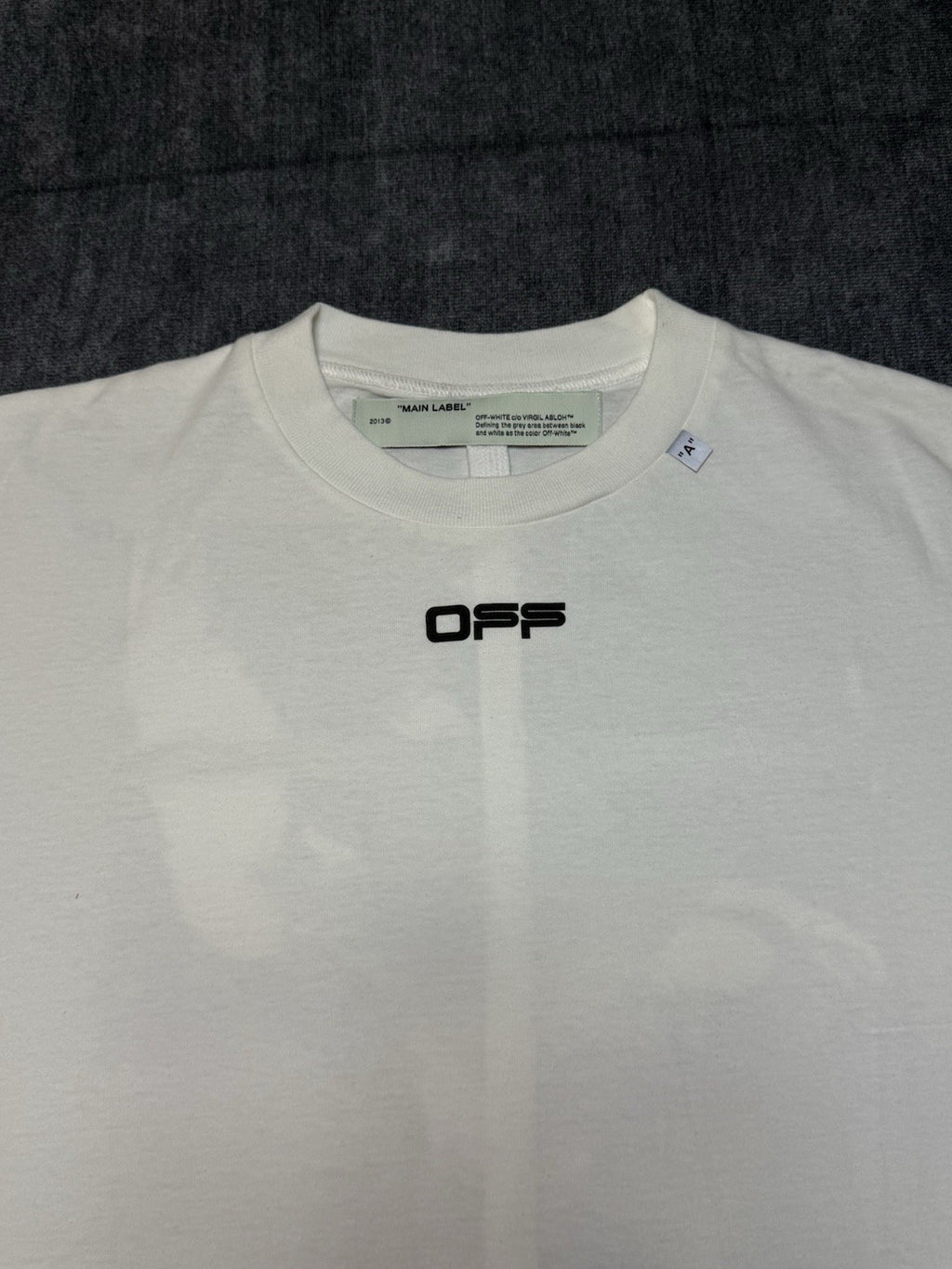 Off-White White Printed Cotton Crew Neck Oversized- XXS TShirt