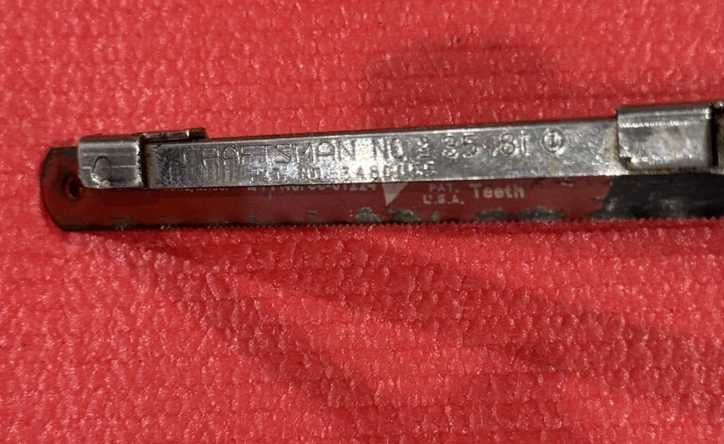 Vintage Craftsman No. 9-35481 Aluminum Close Quarters Hacksaw Made In USA