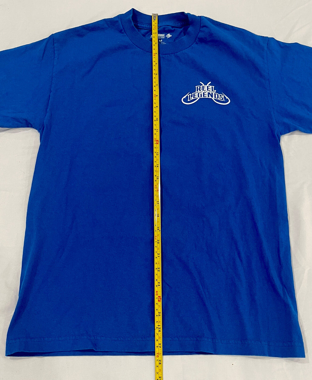 Reel Legends T Shirt Short Sleeve Mens Size M Medium Blue Fishing Diving Fish B1