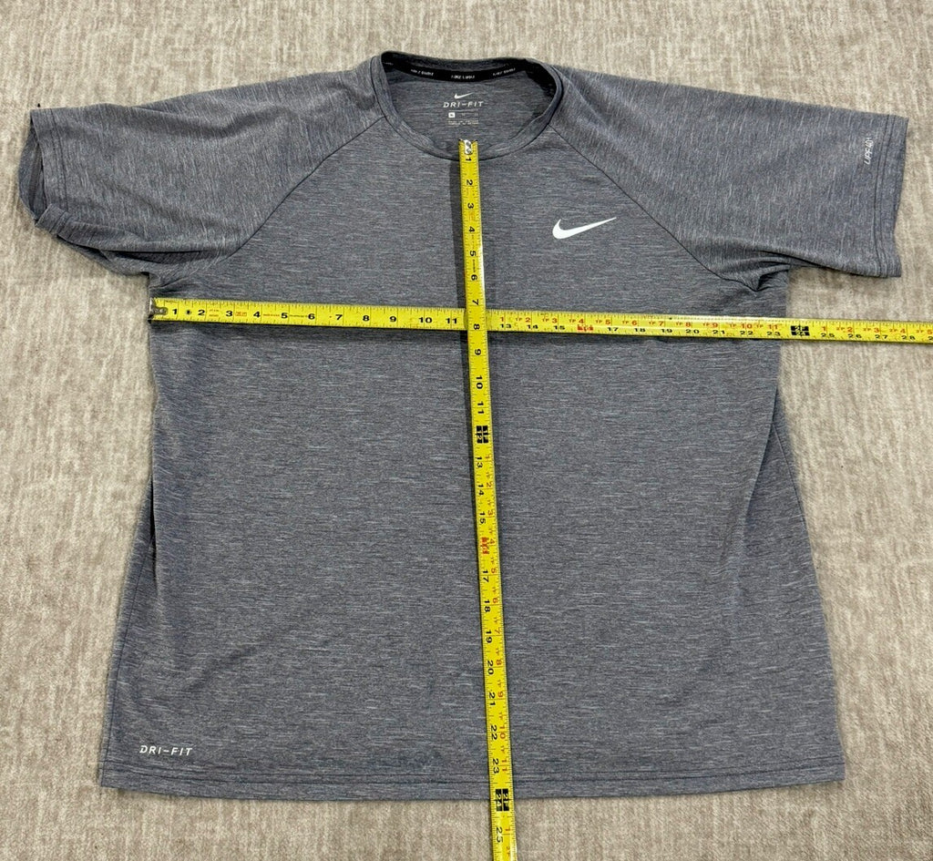 Nike Swim XL Men’s Dri-Fit Gray T-Shirt UPF 40+ Short Sleeve