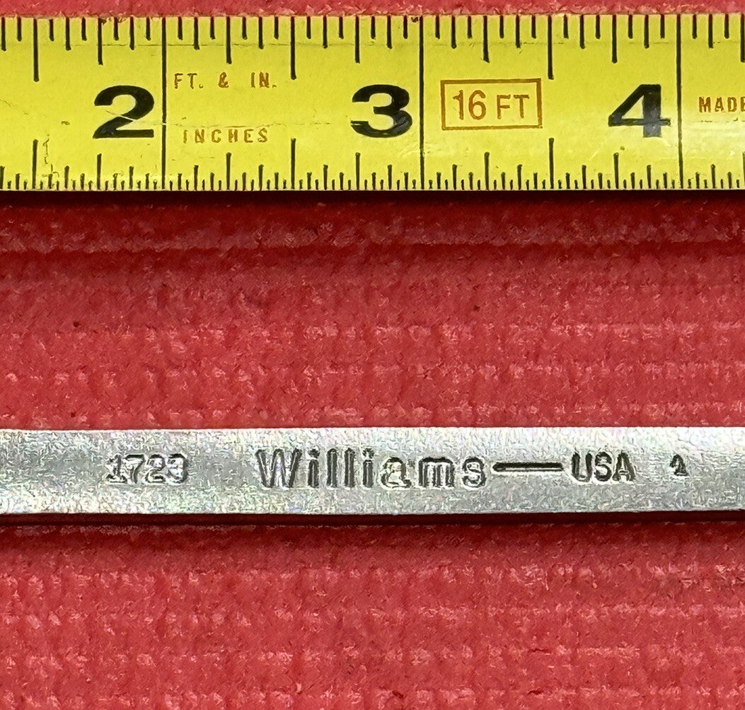 Vintage Wiliams Tools 1723, 7/16" X 3/8" Open End Wrench Made in USA !