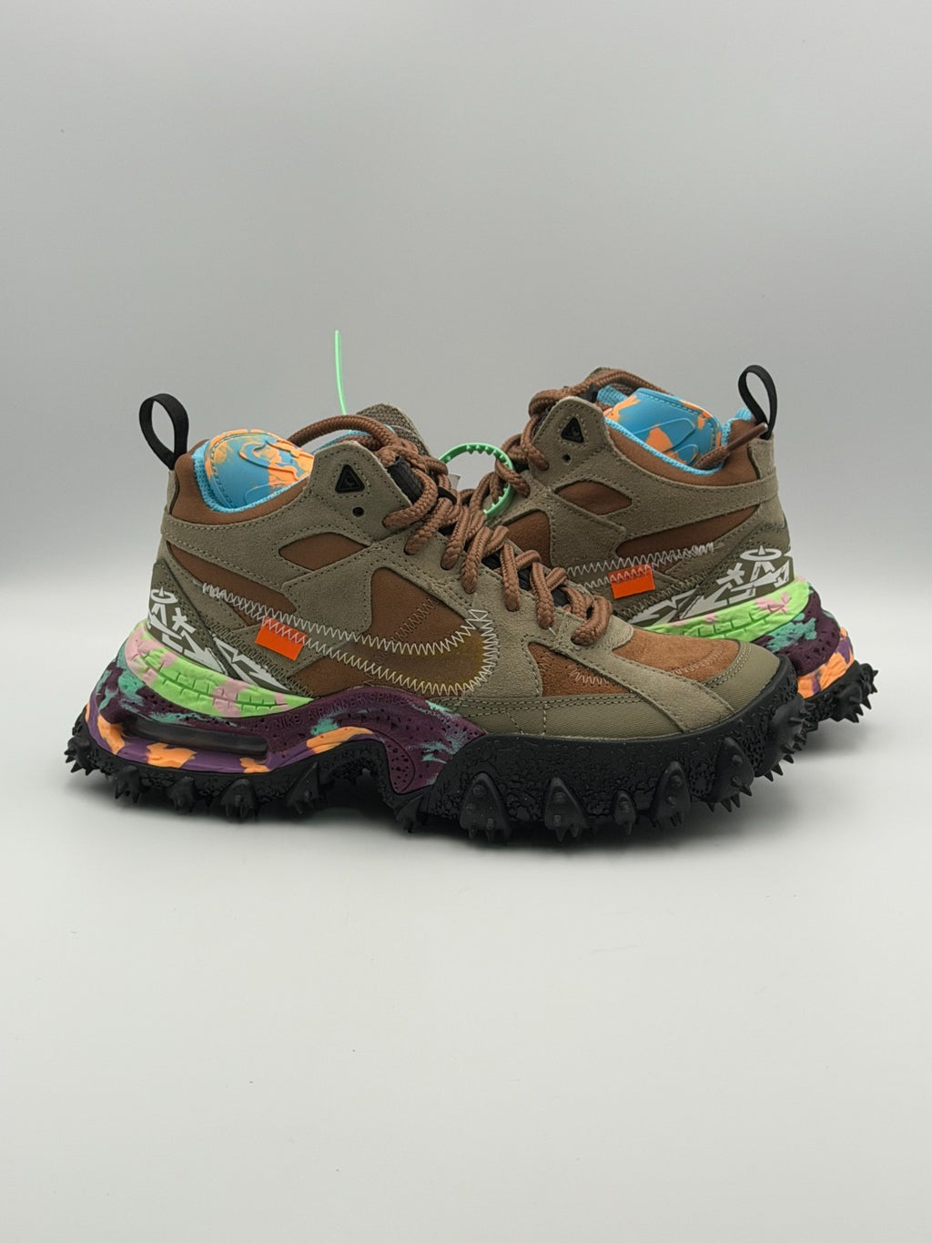 Off-White X Nike Air Terra Forma Sneakers Men's 6 Archaed Brown Green DQ1615-200