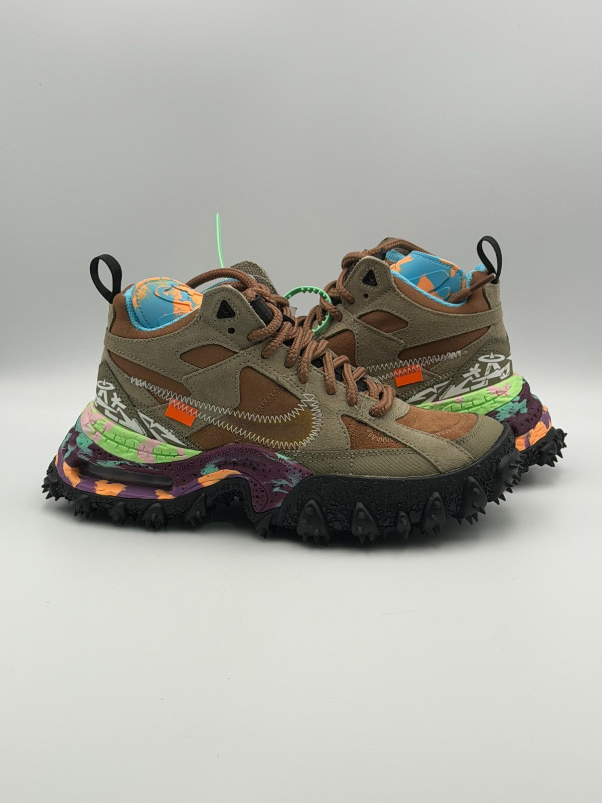 Off-White X Nike Air Terra Forma Sneakers Men's 6 Archaed Brown Green DQ1615-200