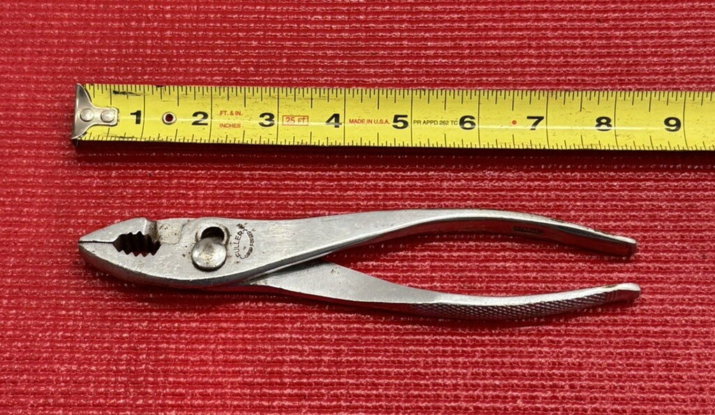 Vintage Fuller Tools Drop Forged 8" Slip Joint Pliers w/ Knurled Grip Japan N3