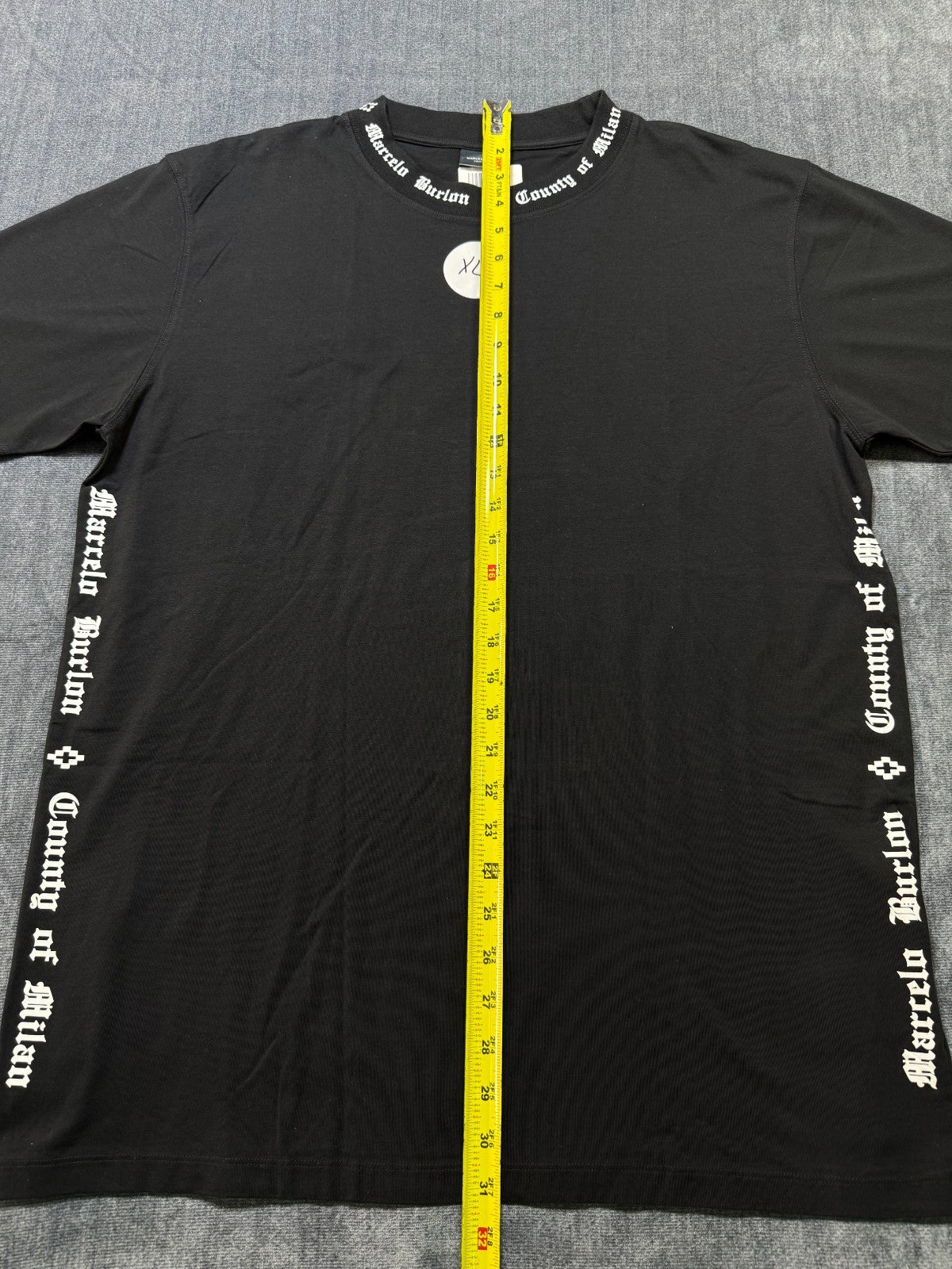 Marcelo Burlon County of Milan T-Shirt Men's XL Black Short Sleeve Crew Neck