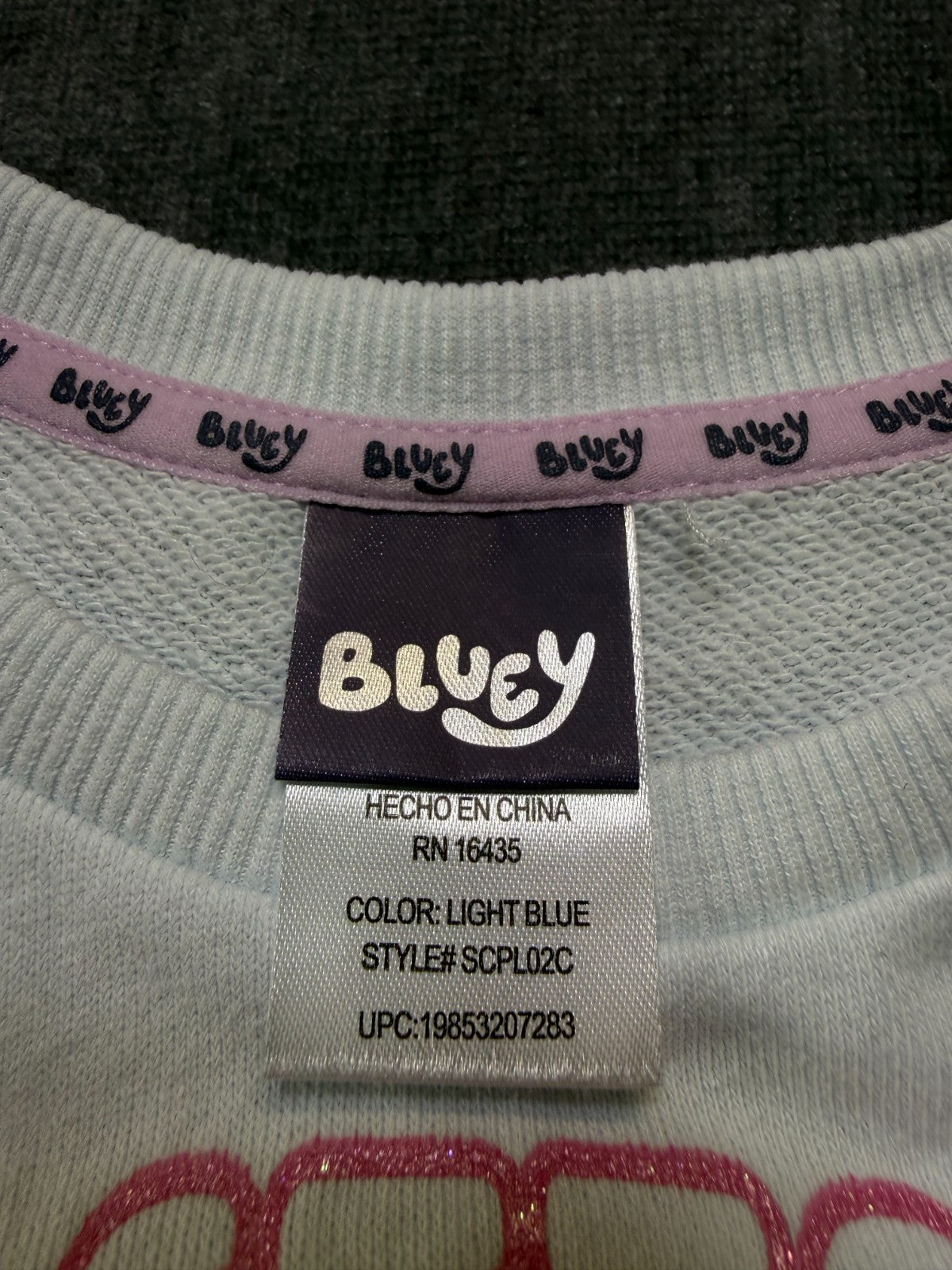 NWT Disney Bluey Better Together Sweatshirt Girls 5T Multicolor Crew Long Sleeve