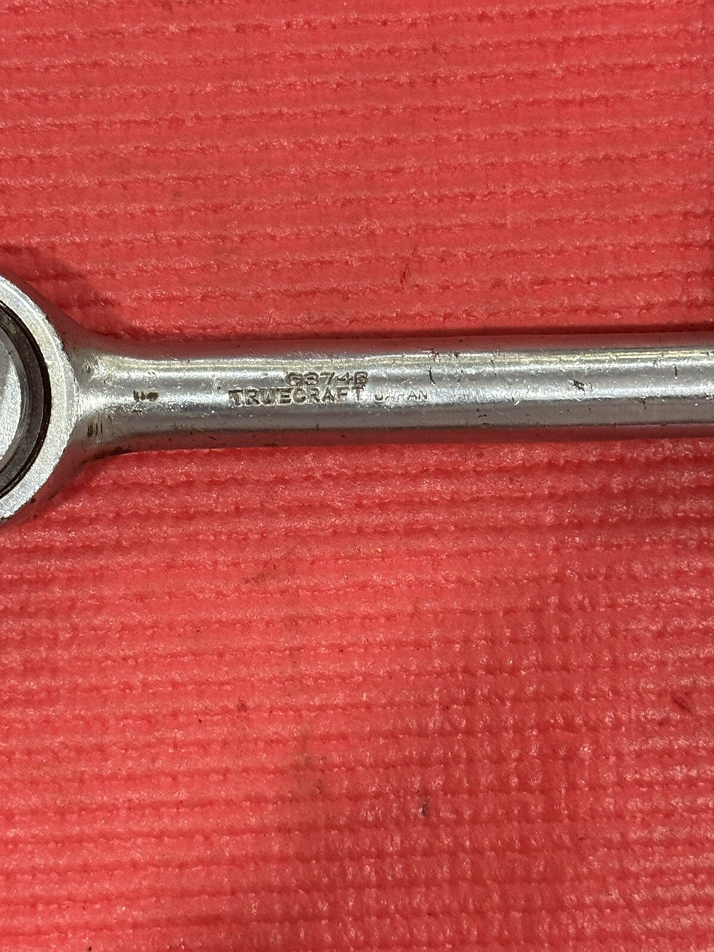 Vintage TrueCraft G374B  1/2” Drive Ratchet W/Black Handle Made In Japan Rare