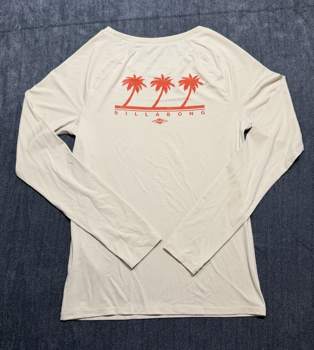 Billabong Women's UV Tee long sleeve Sun Shirt Tan White NEW | CHOOSE YOUR SIZE!