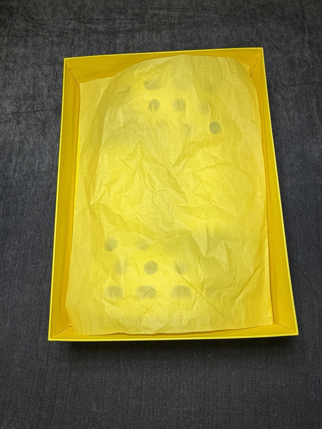 MSCHF X CROCS BIG YELLOW BOOTS CROCS SIZE 6 NEW WITH BOX
