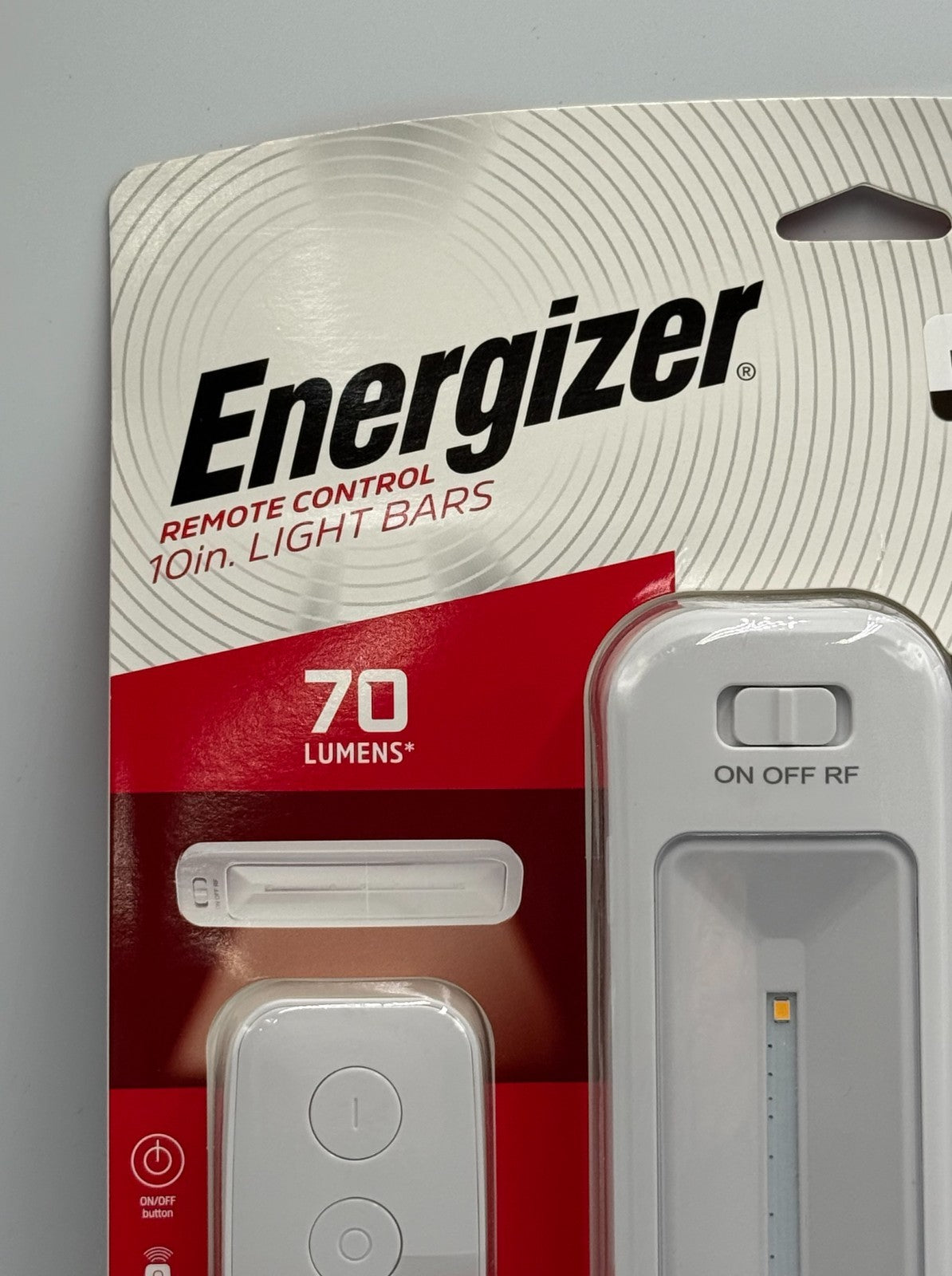 Energizer Remote Control Light Bars White 10” 70 Lumens LED Cabinet - Pack Of 2
