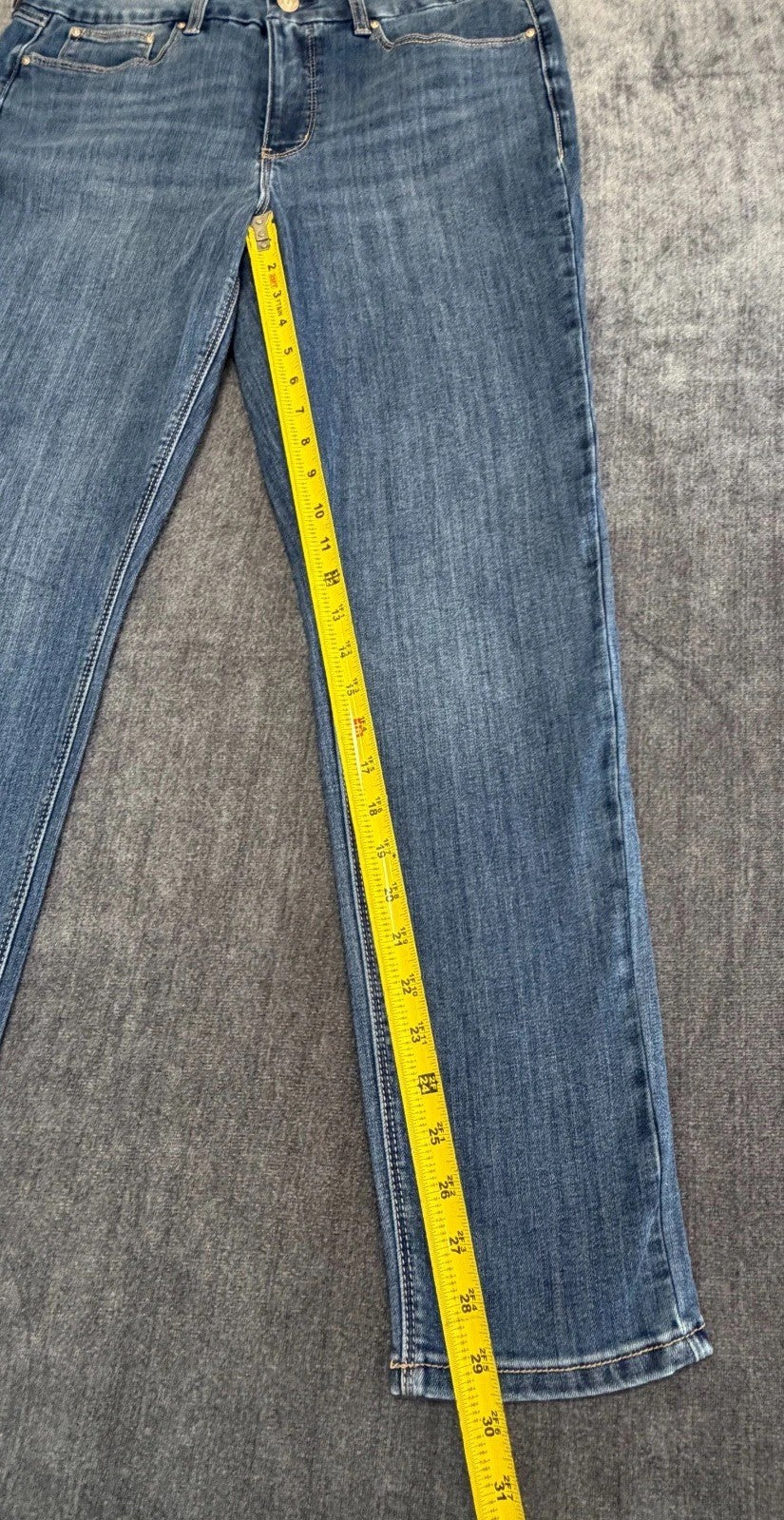 NWT Seven7 Skinny Jeans Women's 12 Blue Denim High Rise Stretch Casual 5-Pockets
