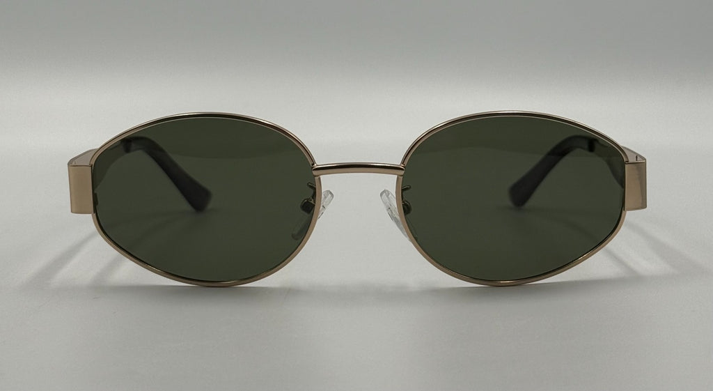 Set of (2) Livho Retro Polarized Sunglasses UV400 Protection Oval Shape w/ Case