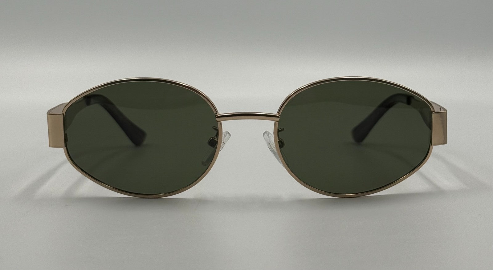 Set of (2) Livho Retro Polarized Sunglasses UV400 Protection Oval Shape w/ Case