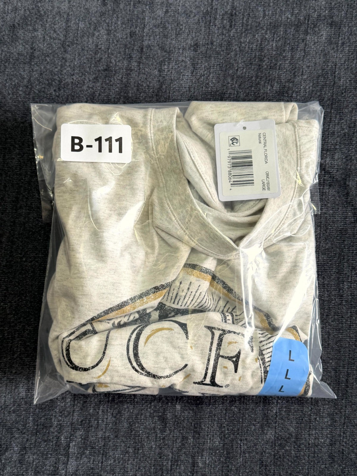NWT Champion UCF Knight T-Shirt Men's Large Gray Crew-Neck Short Sleeve Pullover