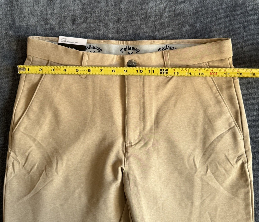 Callaway Opti-Dri Stretch Golf Pants Chinchilla Beige Mens 32x30 Performance NWT