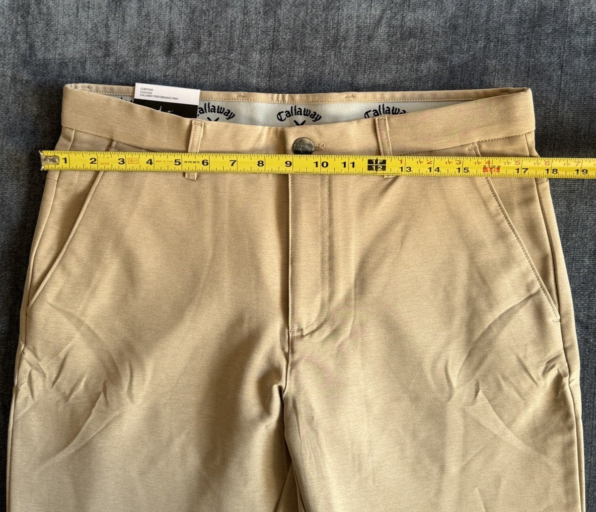 Callaway Opti-Dri Stretch Golf Pants Chinchilla Beige Mens 32x30 Performance NWT