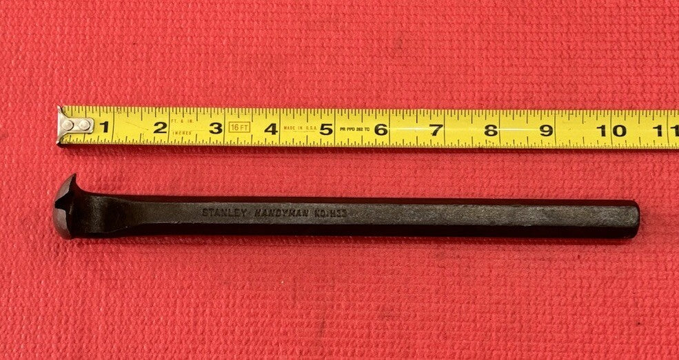 Vintage Stanley Handyman H33 Nail Puller PryBar Carpenter Metal Hand Tool USA