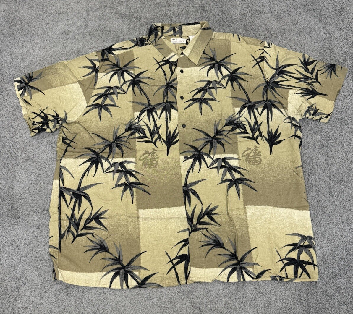 NEW Natural Issue Hawaiian Button Up Shirt Men's Size XXL Rayon Multicolor