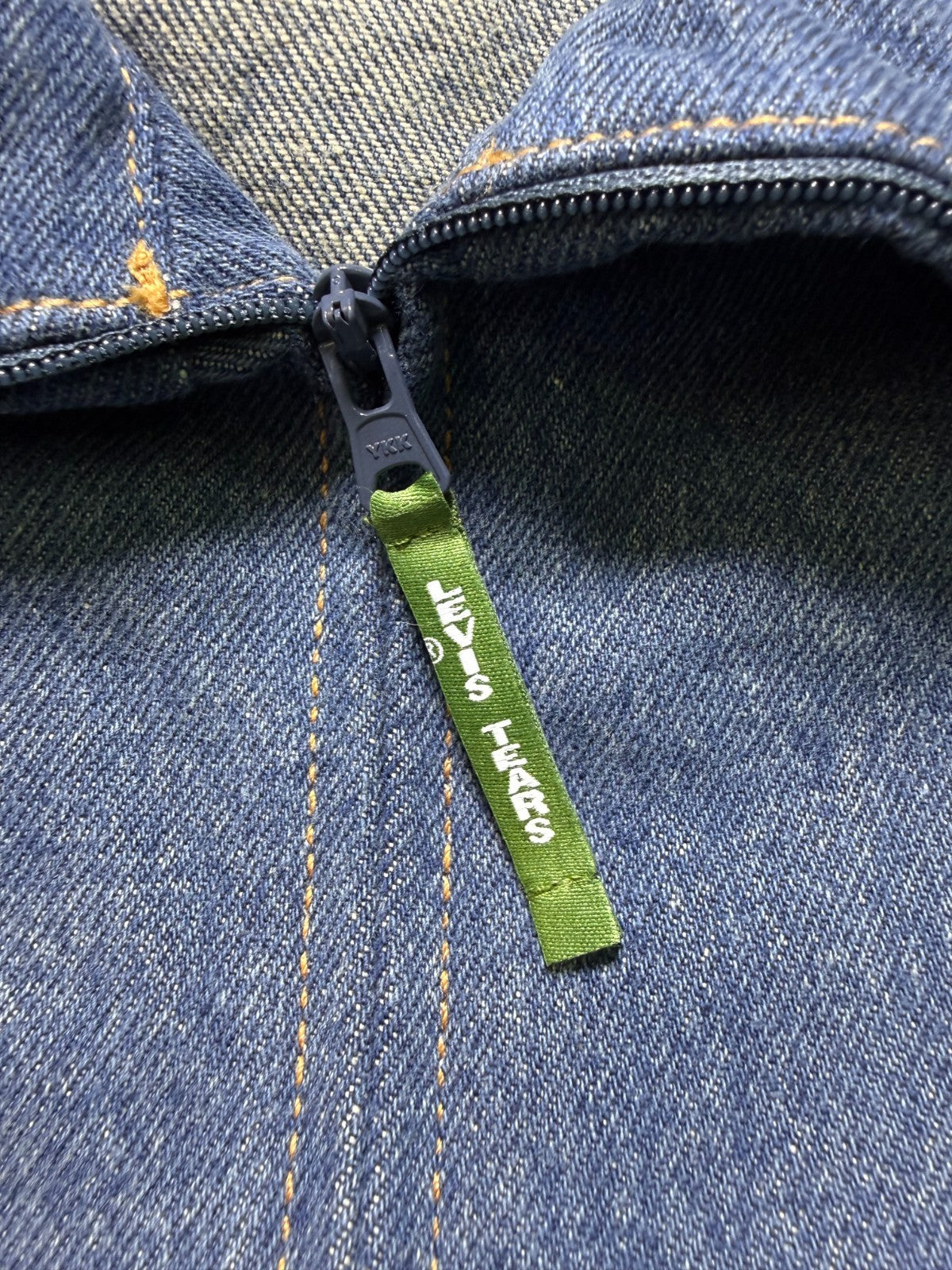 NWT Levi's X Tears Denim Track Jacket Men's Small Blue Full-Zip Collared Pockets