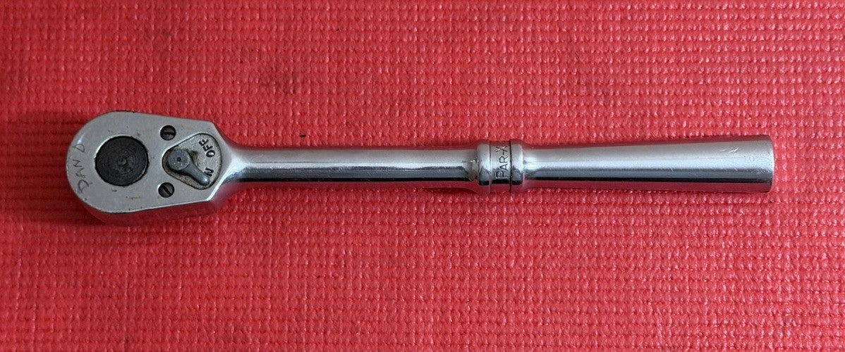 Par-X by Snap-on UR71  1/2" Drive Ratchet USA Chrome 10" long Made In USA