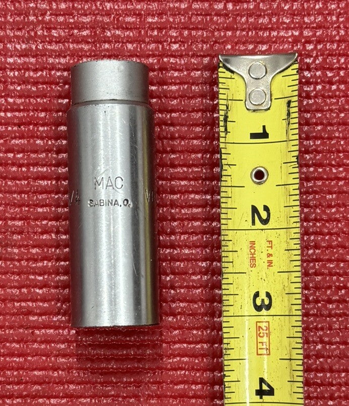 Vintage Mac Tools VD242, 1/2" DR, 3/4" Deep Well Socket 12PT Sabina O.H. USA