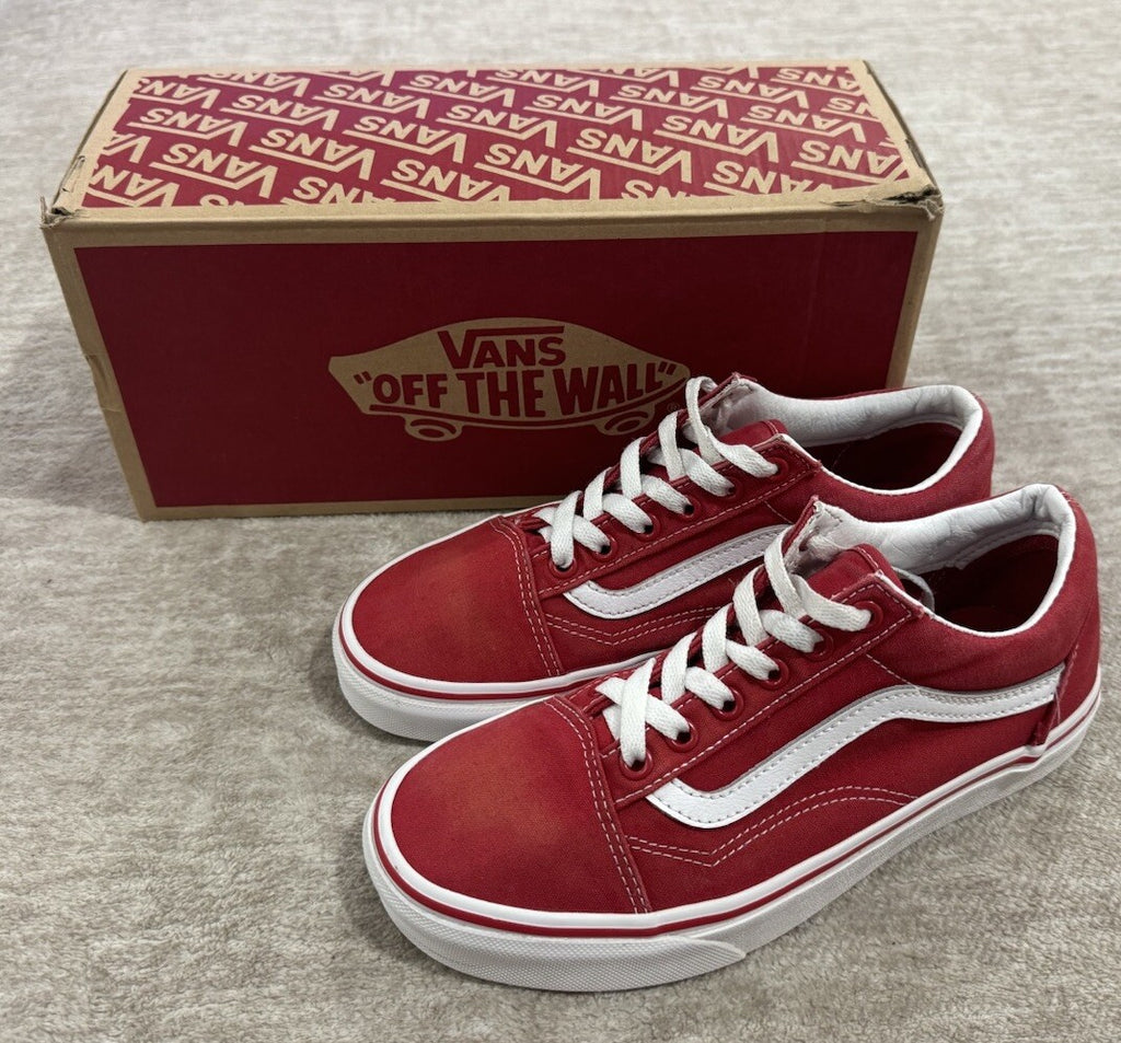 Vans Red & White Old Skool Canvas Men's size 5.5 & Women's size 7.0
