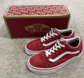 Vans Red & White Old Skool Canvas Men's size 5.5 & Women's size 7.0
