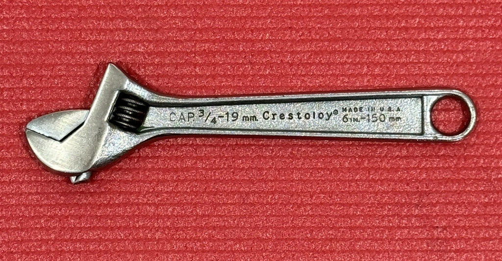 CRESCENT Crestoloy Steel, 6” Adjustable Wrench, CAP 3/4-19mm 150mm Made In USA