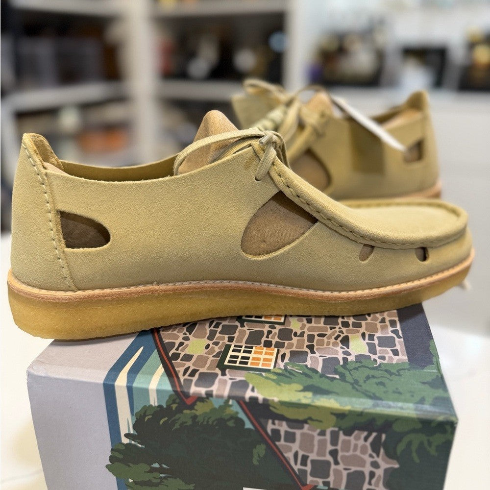 Clarks Brixham Beige Suede Loafers