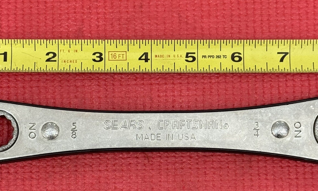 Craftsman 43684 5/8'' X 3/4''  Box End 12 Point Ratcheting Wrench USA Vintage