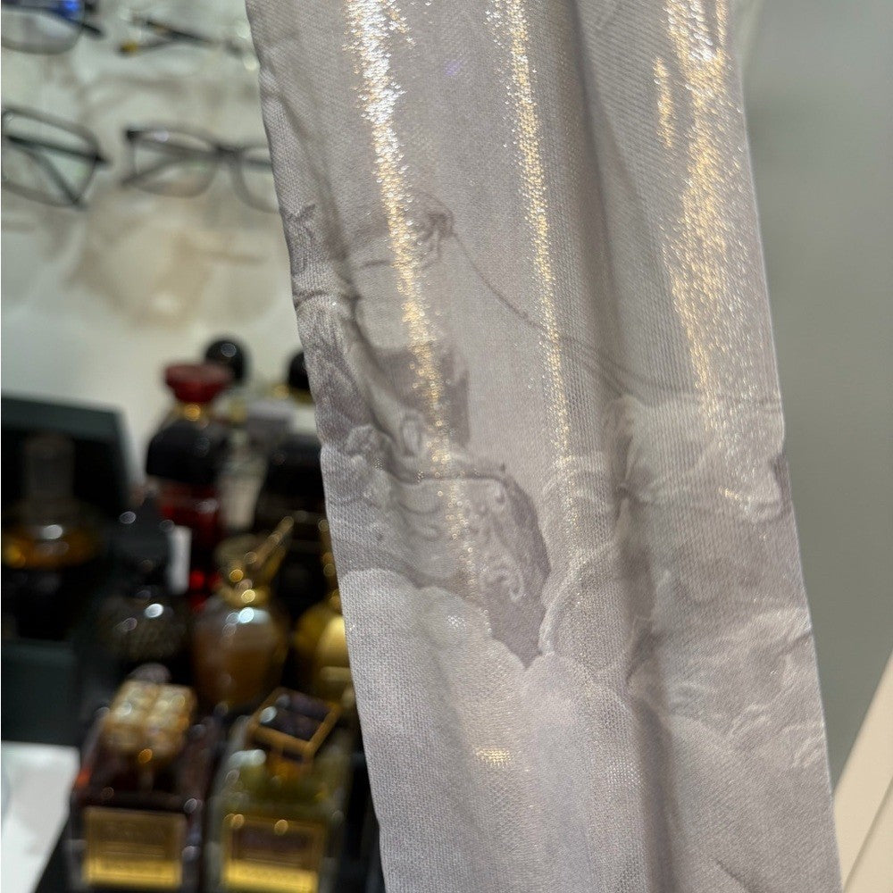 Sky Shiny Tulle Twist Long Sleeve Dress imprint Size 38 EU, NWT