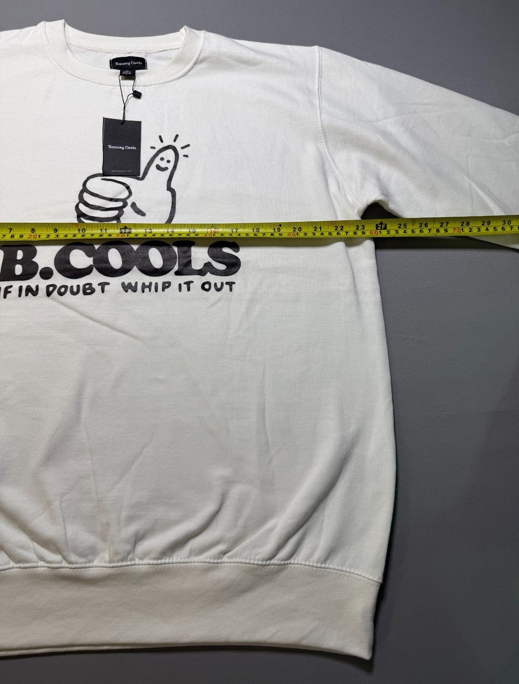 NWT B.Cools Barney If In Doubt Whip It Out Pullover Sweatshirt Men X-Large White