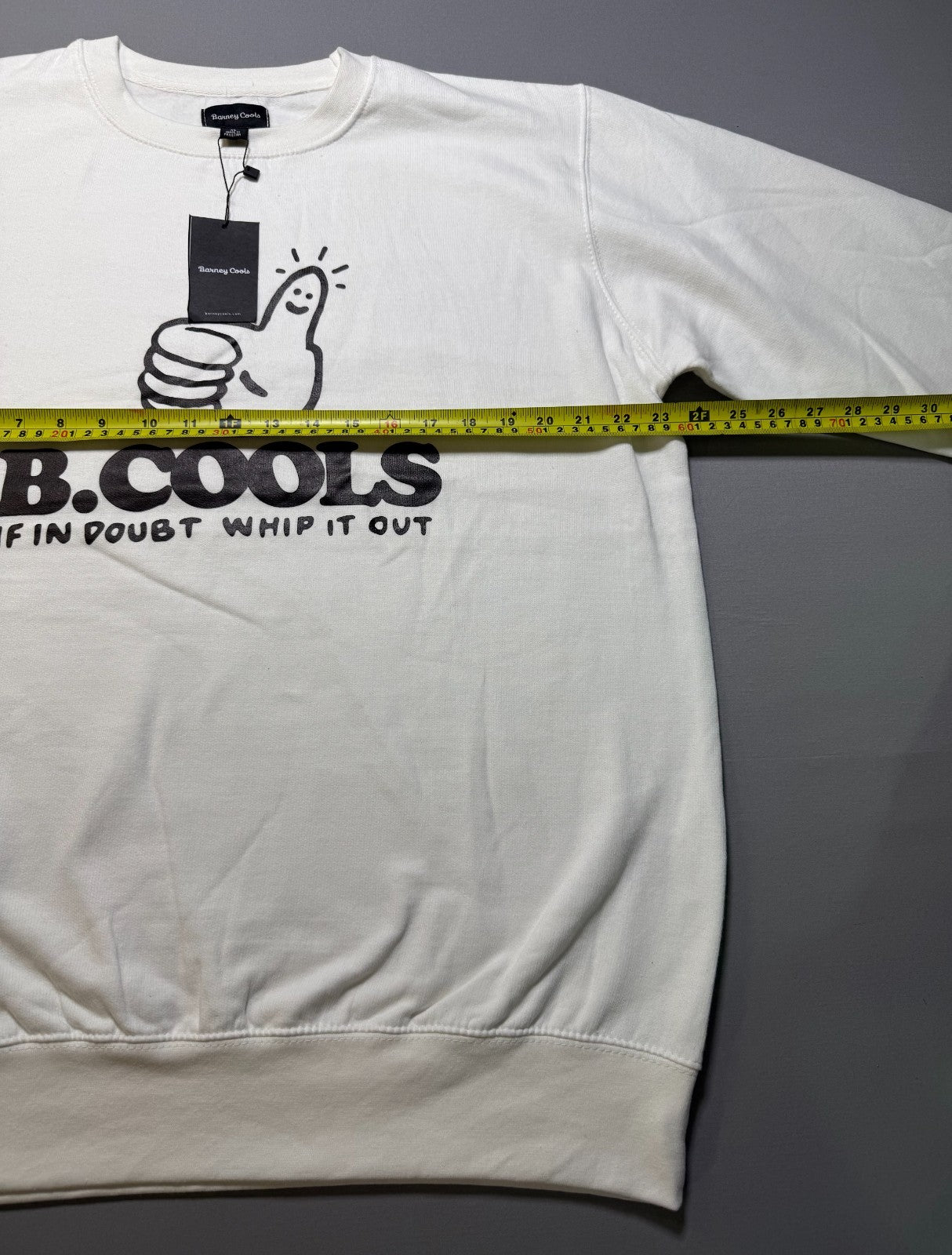 NWT B.Cools Barney If In Doubt Whip It Out Pullover Sweatshirt Men X-Large White
