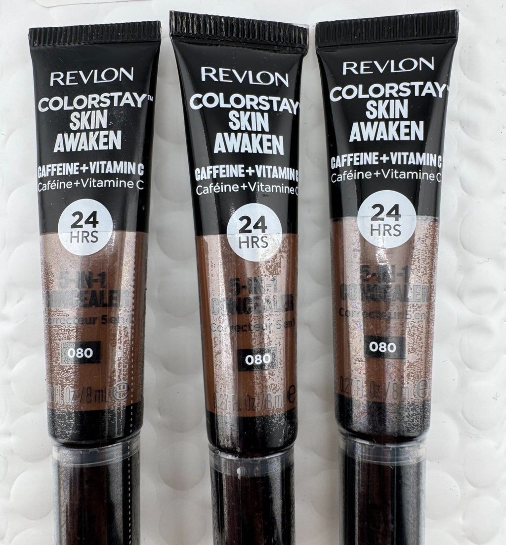 Revlon ColorStay Skin Awaken 5-in-1 Concealer Shade 080 24HR Wear - Lot of 3