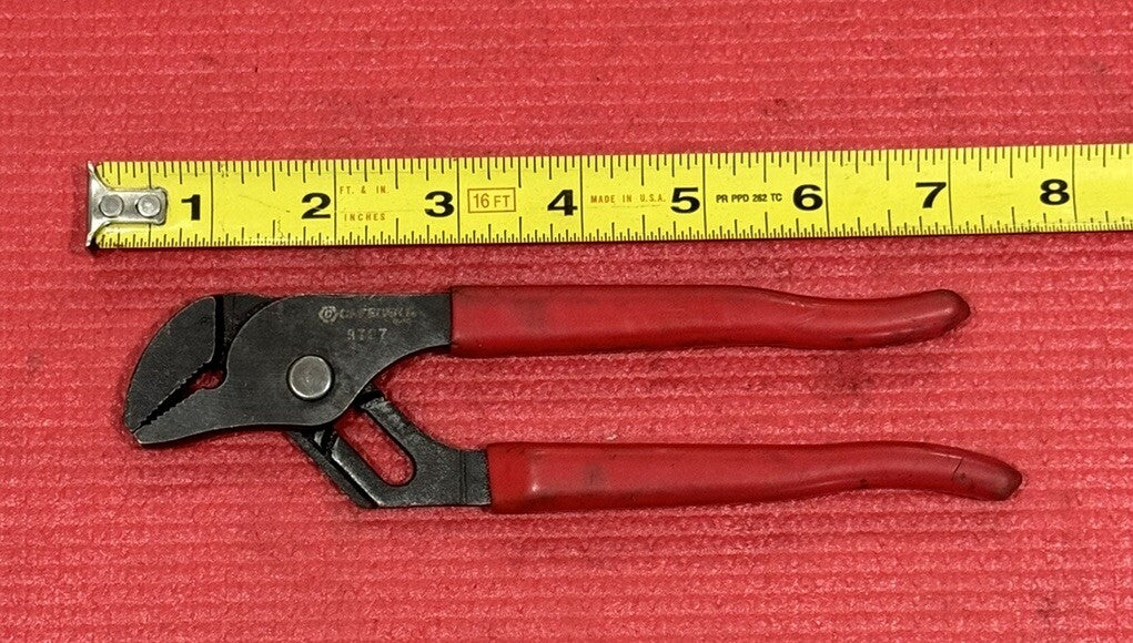 VINTAGE CRESCENT TOOLS RT27 GROOVE JOINT PLIERS 7”in Long W/RED HANDLE